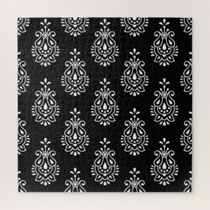 Puzzle Paisley vintage, motif élégant sans soudure.