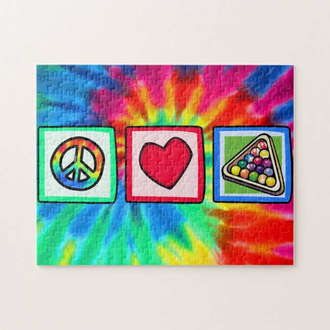 Puzzle Paix, amour, billards (Horizontal)