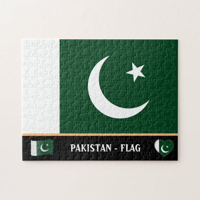 Puzzle Pakistan Drapeau & Pakistan Pays / Pakistan (Horizontal)