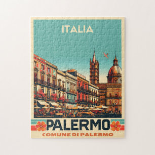Puzzle Palerme sicilienne Italie cadeaux souvenirs vintag
