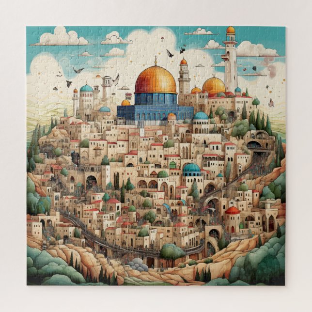 Puzzle Palestine City Scape (Vertical)