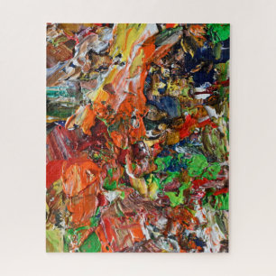 Puzzle Palette d'artiste : motif de coup de pinceau expre