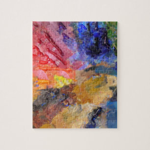 Puzzle Palette de peintre de peintures colorées