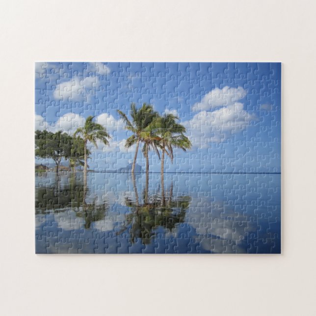 Puzzle Palm trees on Mauritius. (Horizontal)