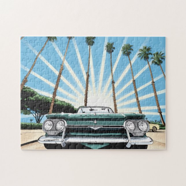 Puzzle Palmier d'art pop corvair (Horizontal)