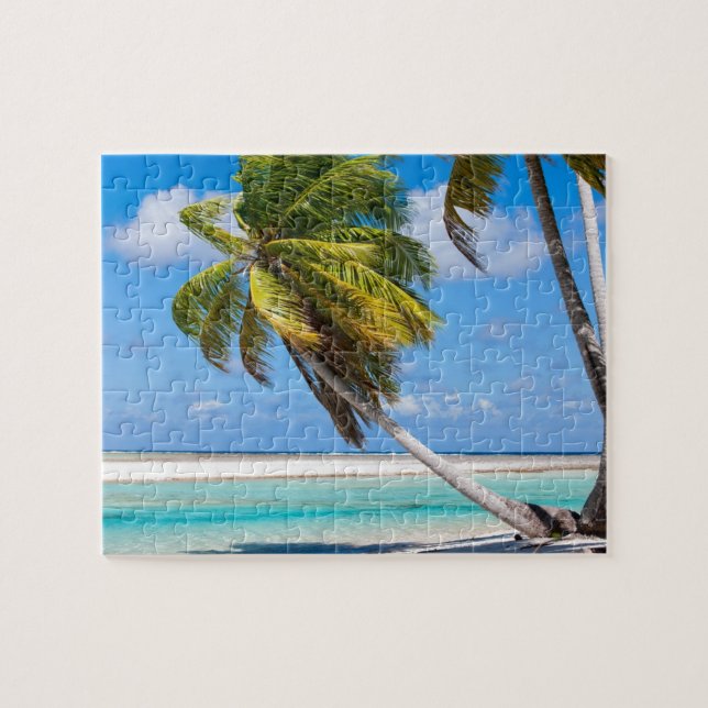 Puzzle Palmier sur la plage de l'océan (Horizontal)