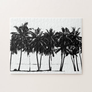Puzzle Palmiers blancs noirs Art de Voyage
