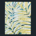 Puzzle Palmiers éclairés - Palmiers Feuilles<br><div class="desc">Sunlit Palms I by Grace Popp. Les feuilles de palmiers tropicaux sont décorés dans des tons jaune-vert.</div>