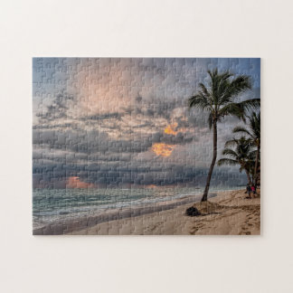 Puzzle Palmiers et lever de soleil de plage exotiques d'H