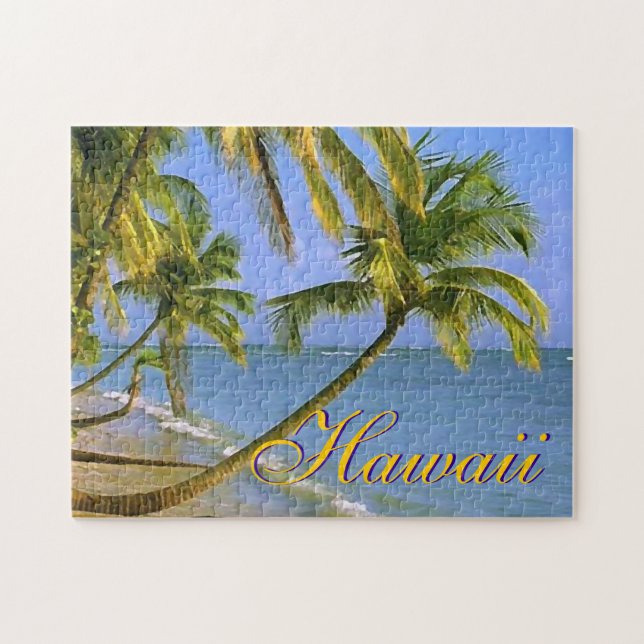 Puzzle Palmiers hawaïens Art de Voyage exotique (Horizontal)
