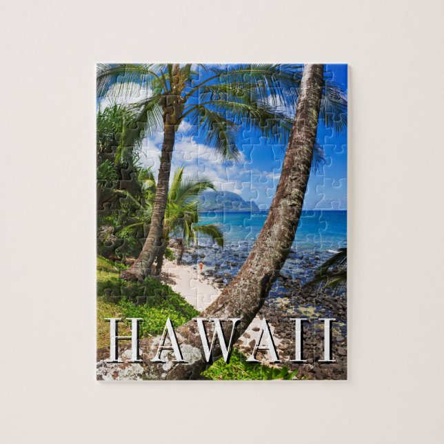 Puzzle Palmiers le long de la plage de Hideaways (Vertical)