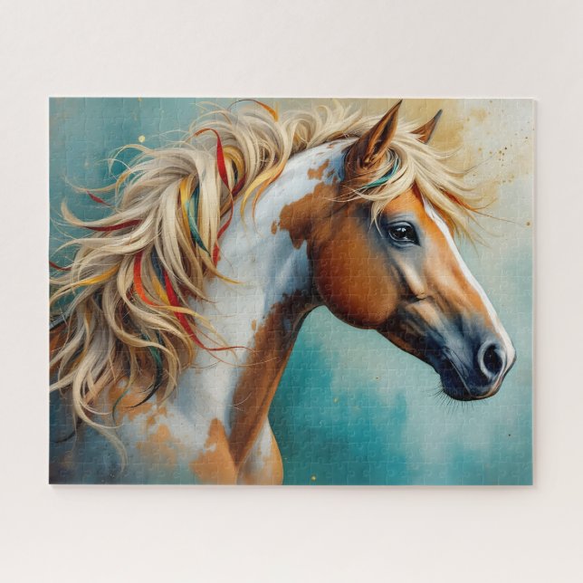 Puzzle Palomino Peinture Mustang Portrait (Horizontal)
