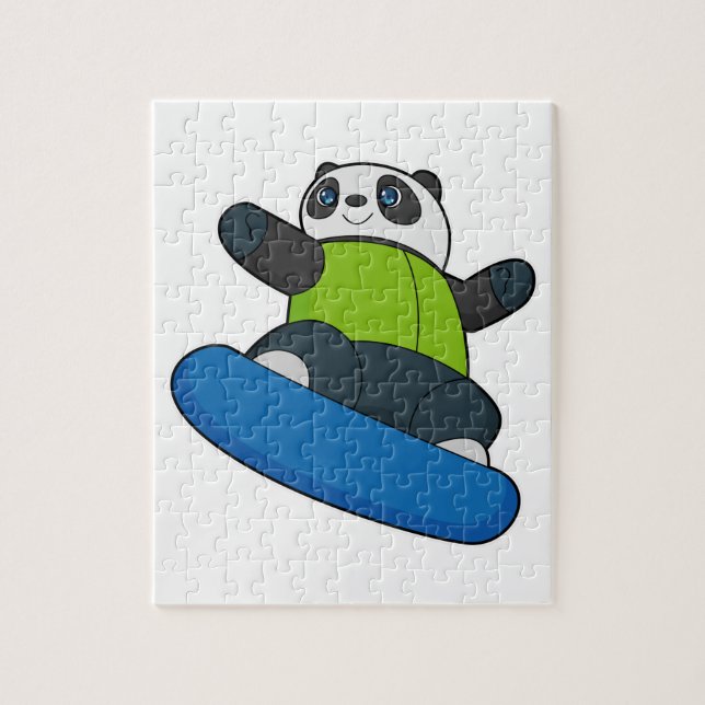 Puzzle Panda a Snowboarder (Vertical)