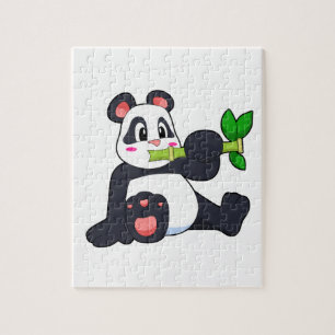 Puzzle Panda avec bambou