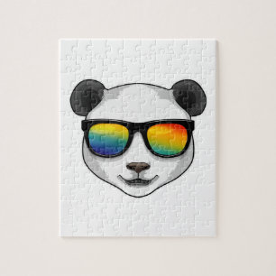 Puzzle Panda avec lunettes de soleil
