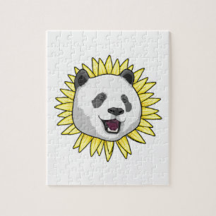 Puzzle Panda avec tournesol