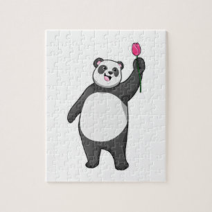Puzzle Panda avec Tulipe