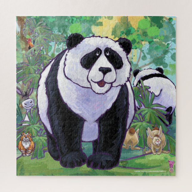 Puzzle Panda Bear Jungle Fun (Vertical)