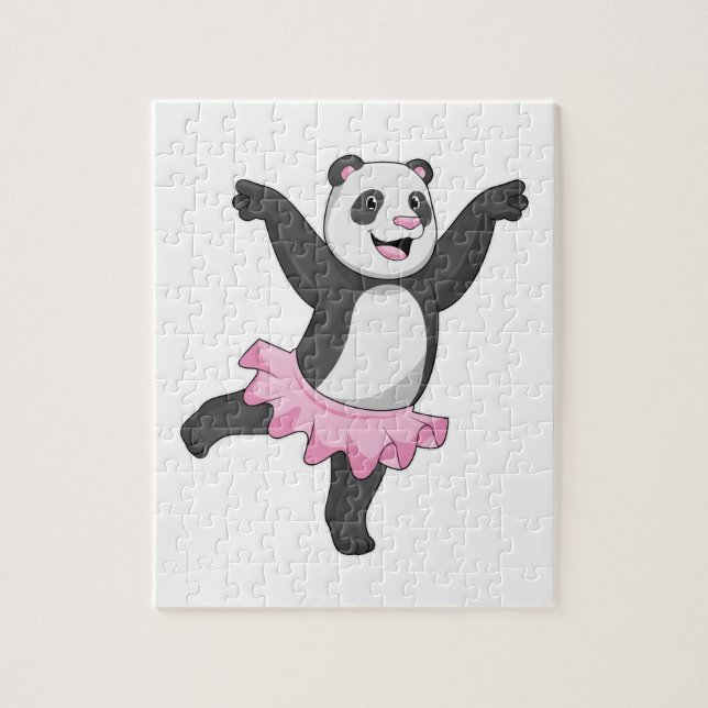 Puzzle Panda comme Ballerina au Ballet (Vertical)