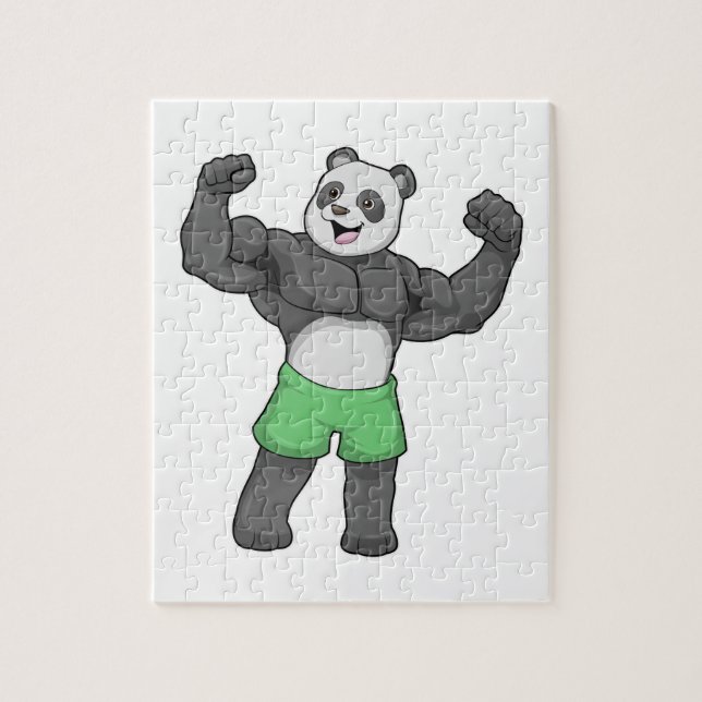 Puzzle Panda en Bodybuilder au Bodybuilding (Vertical)