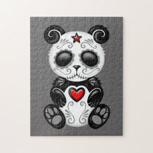 Puzzle Panda gris de sucre de zombi