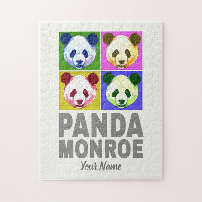 Puzzle Panda Monroe Ours Pop Art Portrait (Vertical)