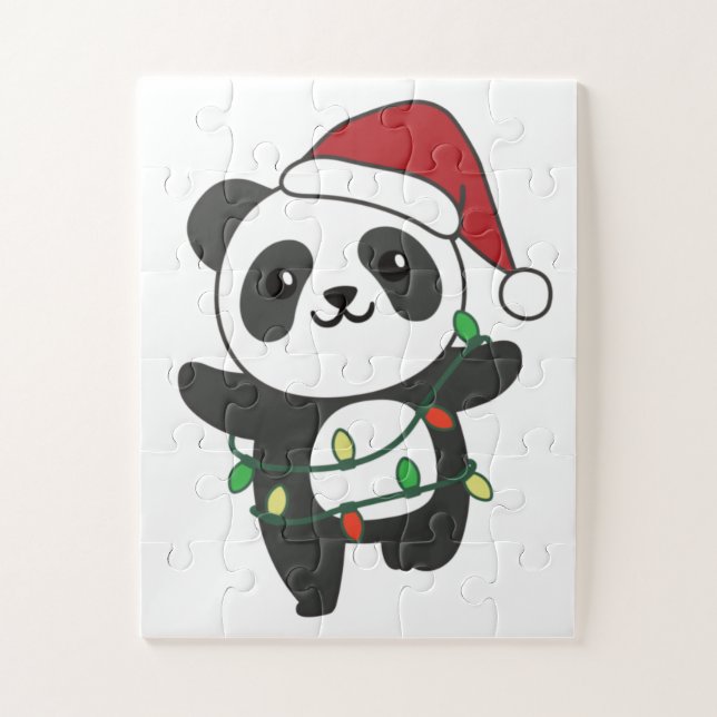 Puzzle Panda Noël Animaux Pandas Jigsaw Puzzl (Vertical)