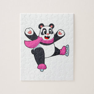Puzzle Panda Patinage sur glace Patins sur glace