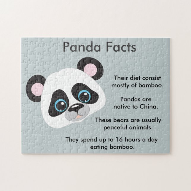 Puzzle Panda porte des faits (Horizontal)