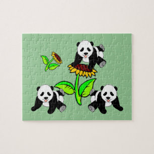 Puzzle Pandas de tournesol