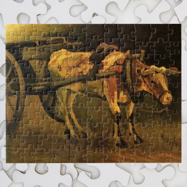 Puzzle Panier avec boeuf rouge et blanc par Vincent van G (Créateur téléchargé)