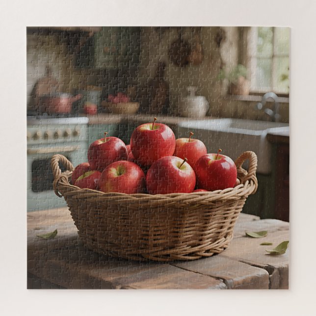 Puzzle Panier de pommes rouges (Vertical)