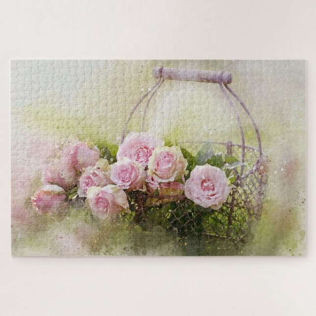 Puzzle Panier de rose (Horizontal)