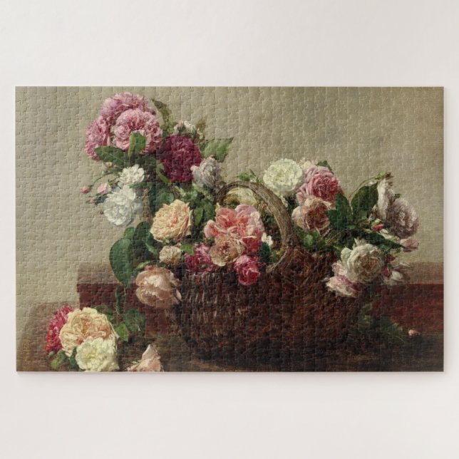 Puzzle Panier de Roses - Henri Fantin-Latour (Horizontal)
