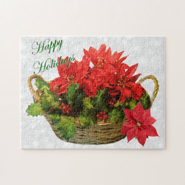 Puzzle Panier Poinsettia (Horizontal)