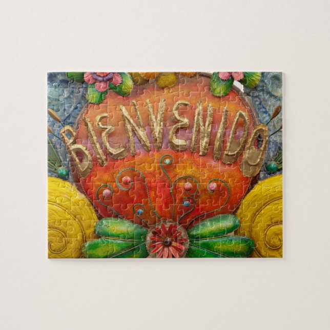 Puzzle Panneau de bienvenue en espagnol, Mexique (Horizontal)