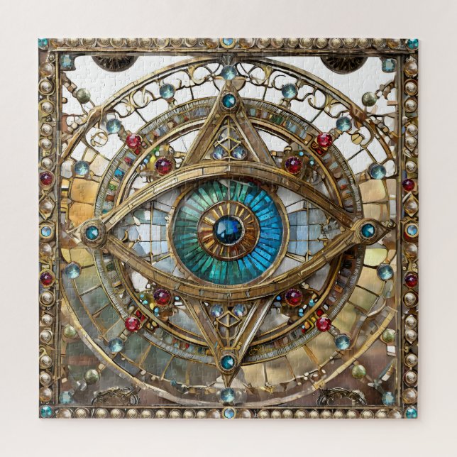 Puzzle Panneau de fenêtre orné du troisième œil (Vertical)