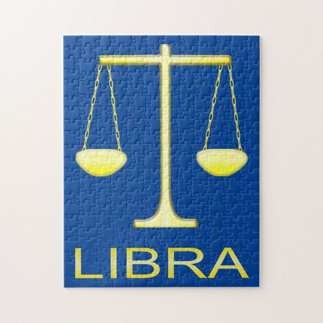 Puzzle Panneau étoile Balance dorée de Libra (Vertical)