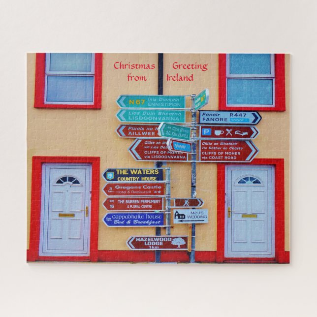Puzzle Panneau indicateur irlandais Galway Irlande. Puzzl (Horizontal)