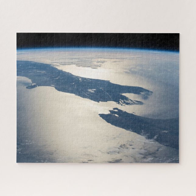 Puzzle Panorama depuis l'espace Highlights Cook Strait (Horizontal)