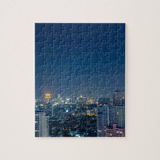 Puzzle Panorama nocturne de Bangkok (Vertical)