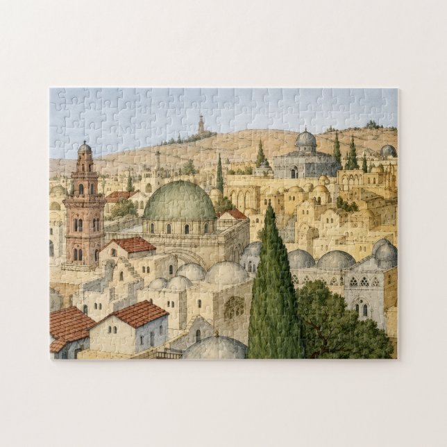 Puzzle Panorama vintage de Jérusalem (Horizontal)