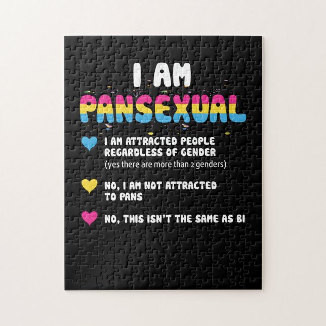 Puzzle Pansexual Definition - Funny Gay Pride LGBT (Vertical)