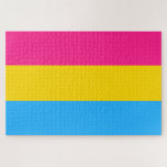Puzzle Pansexual Pride (Pan Flag)<br><div class="desc">This design features the Pansexual Pride Flag, which was was designed as a symbol to represent the pansexual community. It is similar to the rainbow LGBT flag, which is used as a symbol for the lesbian, gay, bisexual, transgender and anyone else in the community. The flag is used to increase...</div>