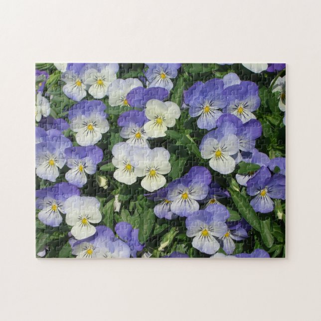 Puzzle Pansies violettes Jardin Floral (Horizontal)