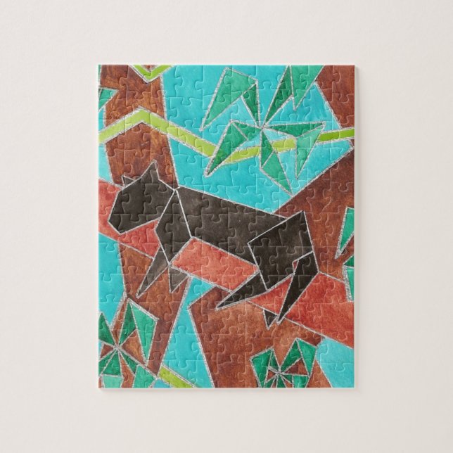 Puzzle Panthère de la jungle Original Abstrait (Vertical)