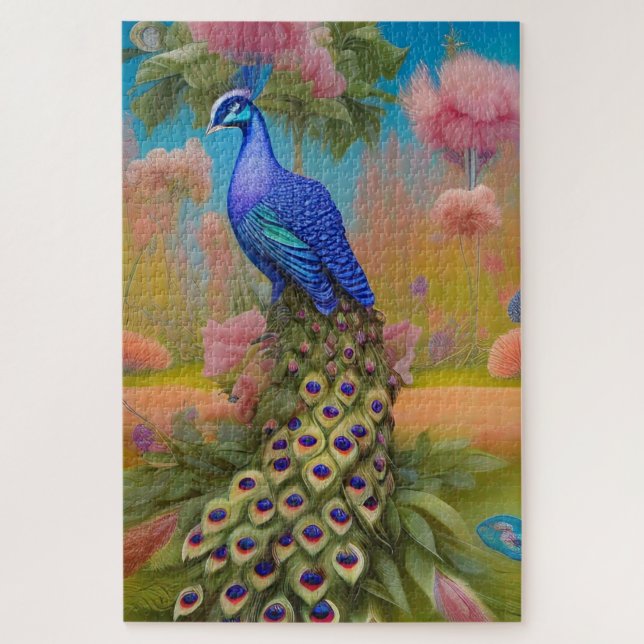 Puzzle Paon dans le jardin (Vertical)