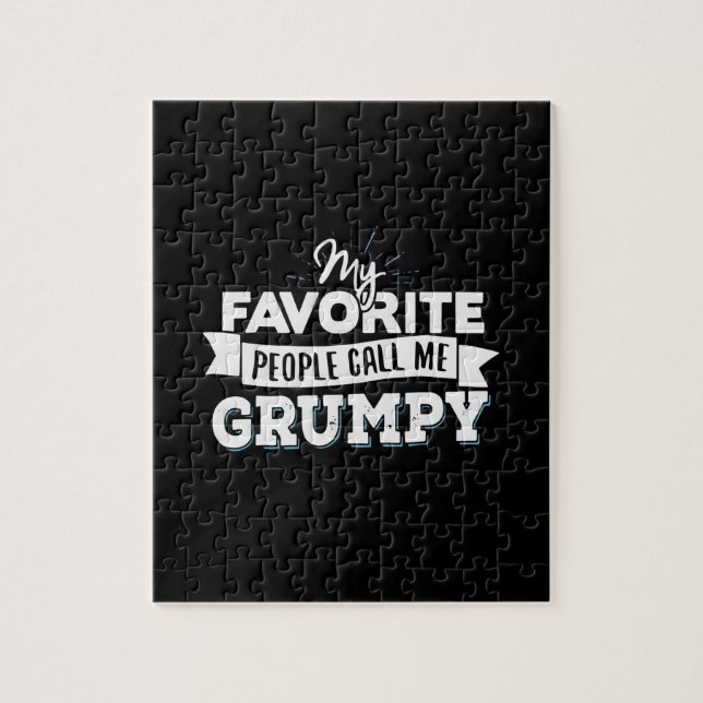 Puzzle Papa Cadeau Mes Favoris Les Gens M'Appelent Grumpy (Vertical)