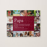 Puzzle Papa Papa Father Definition 14 Photo Fun Burgundy<br><div class="desc">14 photo collage jigsaw pour vous de personnaliser pour votre papa, papa, papa ou père spécial pour créer un cadeau unique pour la Fête des pères, les anniversaires, Noël ou n'importe quel jour vous voulez montrer combien il signifie pour vous. Une façon parfaite de lui montrer à quel point il...</div>