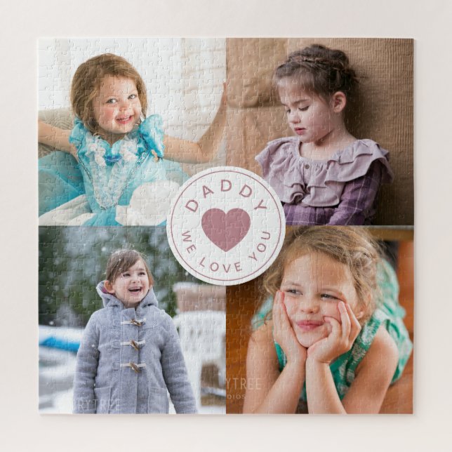 Puzzle Papa We Lote Cute Photo Collage (Vertical)